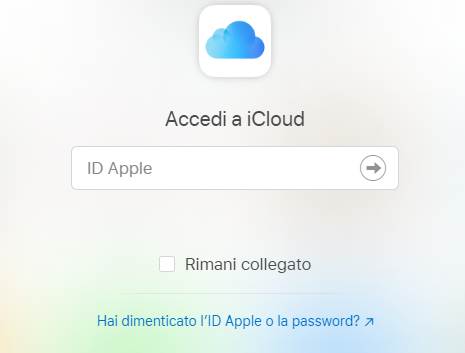 Accesso ad iCloud online