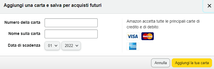 Carta PayPal su Amazon