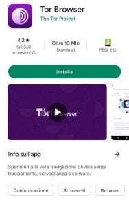 App di Tor Browser sul Play Store